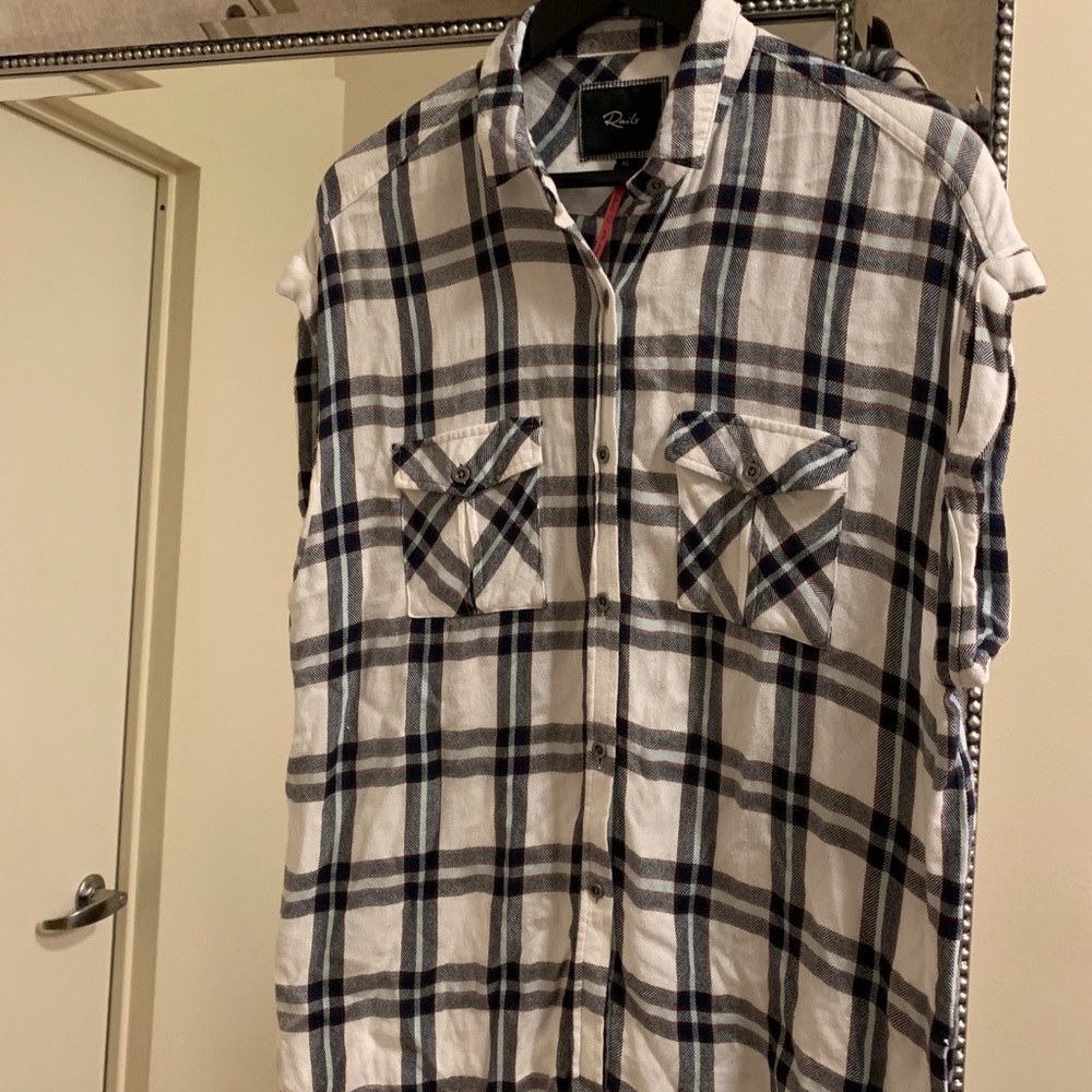 Rails x Free People Sleeveless Plaid Shirt - Picture 3 of 8